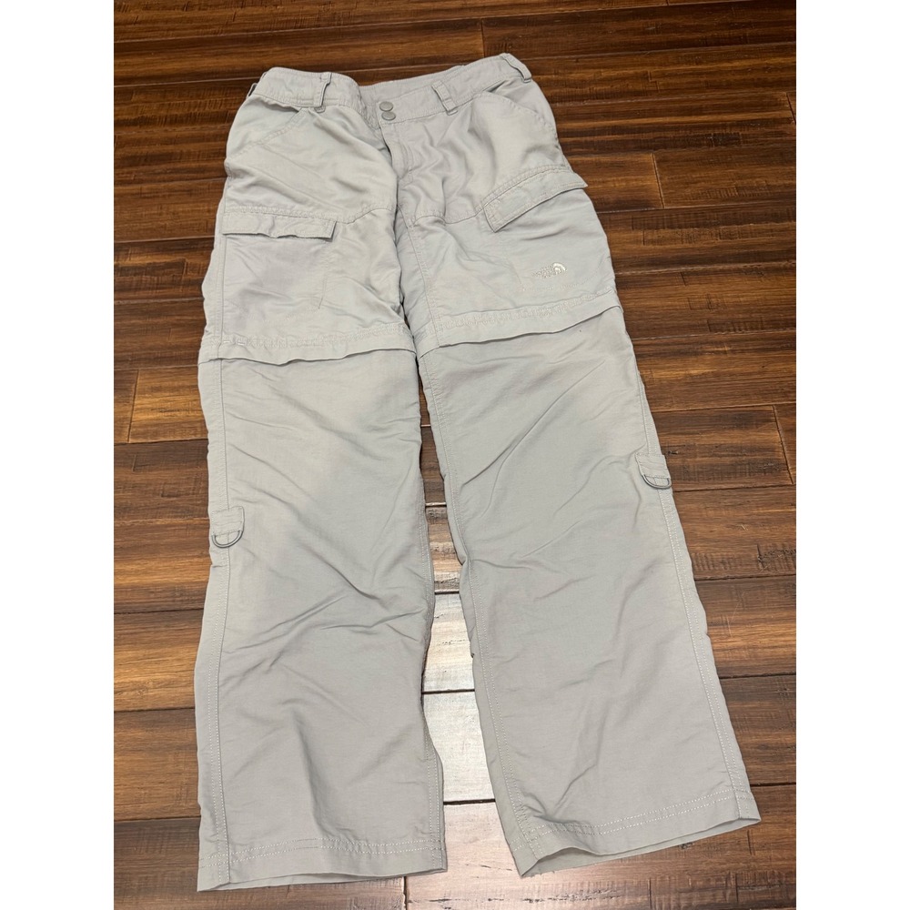 The North Face Womens Gray Paramount Convertible Hiking Pants Size 8 Zip Off